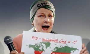 Vivienne Westwood wants Ecocide to be a recognized crime. Credit: EPA/Andy Rain 