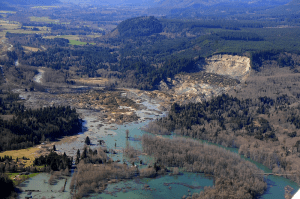 Mudslide in Washington, April 2014, Linked To Logging. Image Credit: Wikipedia