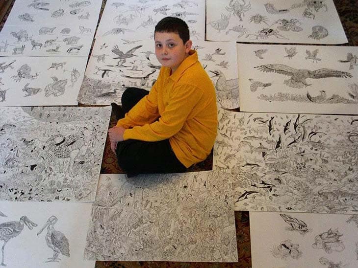 11-Year-Old Child Prodigy Creates Stunningly Detailed Drawings Bursting With Life (13)