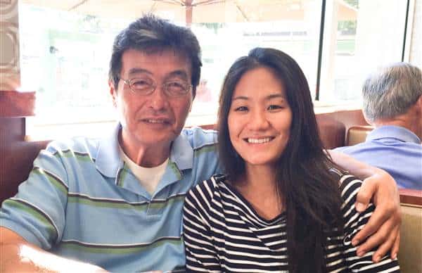 Diana and her father in 2015. Credit: Diana Kim