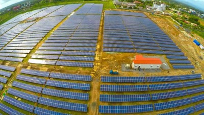 The 12MW solar farm is situated near the freight terminal at Cochin International. (Credit: Cochin International Airport)