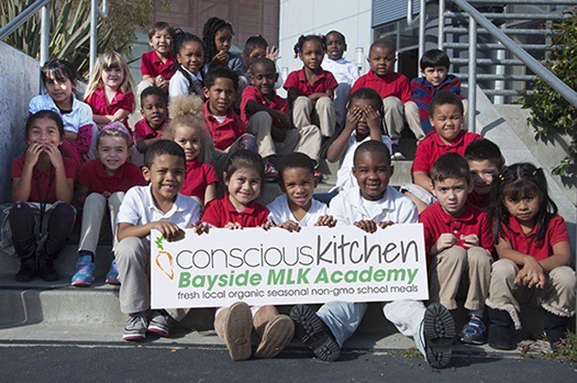 Students from Bayside MLK Academy in Marin City, California.  (Credit: Turning Green)