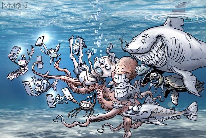 15 Sobering Illustrations Depict Life On Earth If Animals Acted Like Humans