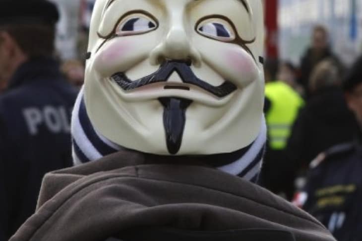 Man Arrested For Wearing Anonymous Mask At Protest For Arizona Election Fraud