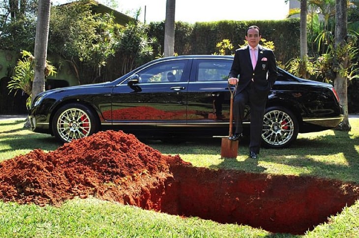 Rich Brazilian Man Planned To Bury His Bentley For A Good Cause