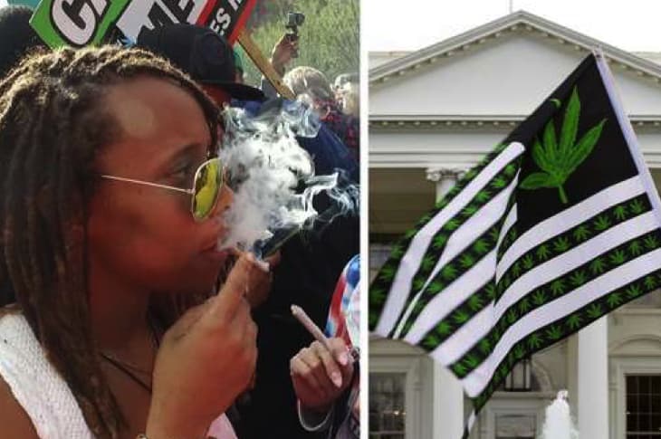 Hundreds Of Protestors Smoked Marijuana In Front Of The White House
