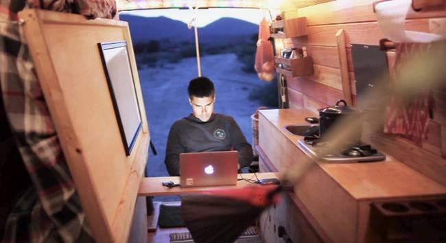 Watch As This Filmmaker Converts His 14 Ft Van Into A Traveling Home [Video]