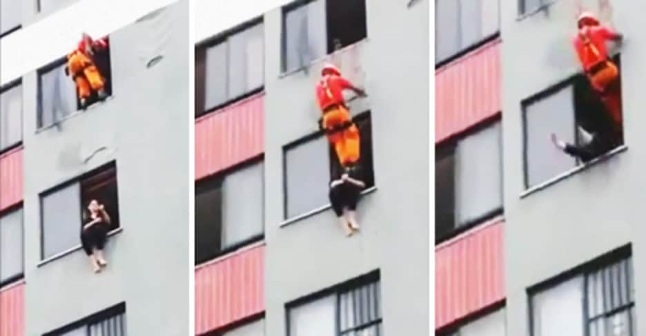 Suicide Attempt Foiled By Brazilian Firefighter’s Epic Flying Kick [Watch]