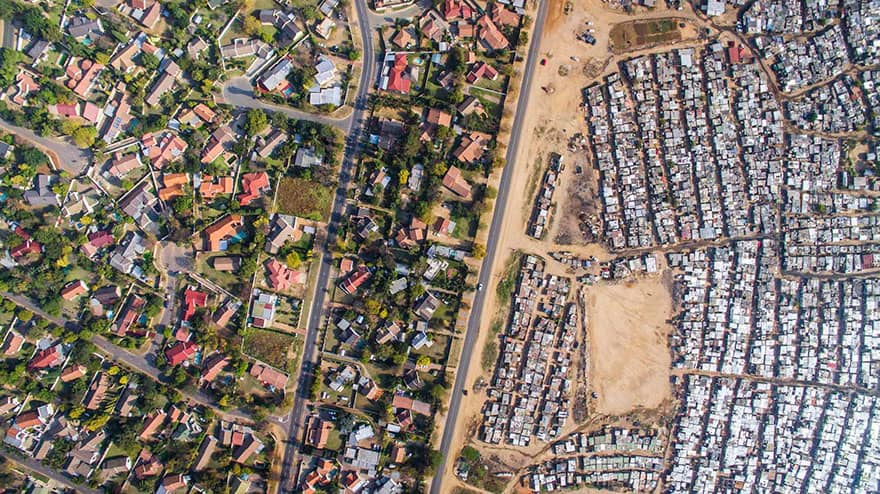 Drone Captures Photos That Perfectly Reveal The Division Between Rich And Poor