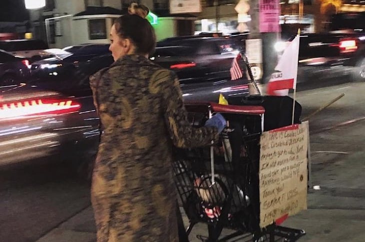 After She Watched A Homeless Man Collapse, You Won’t Believe What She Did With His Cart