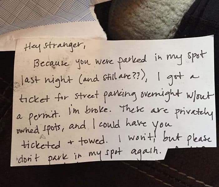 This Parking Offender’s Handwritten Letter Will Restore Your Faith In Humanity