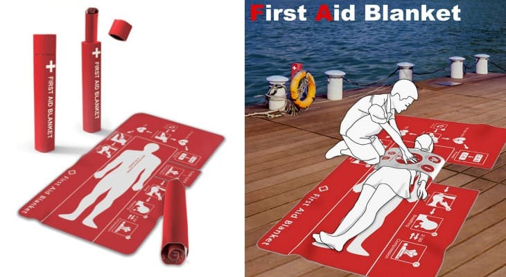 Ingenious First Aid Blanket Is Covered With Instructions To Save Lives
