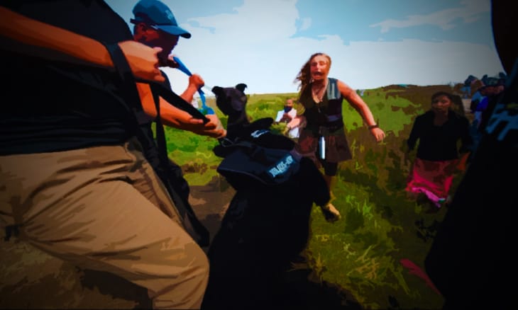 Private Mercenaries Attack Native American Pipeline Protest, Protesters- Including Women And Children- Get Mauled