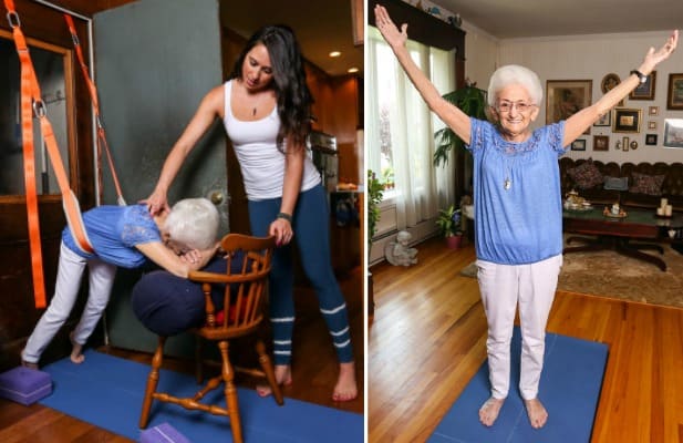 86-Year-Old Heals From Scoliosis And Transforms Her Body With Yoga [Watch]
