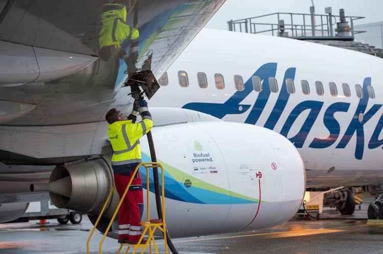 Alaska Airlines Makes History By Fueling Flight With Biofuel From Logging Scraps