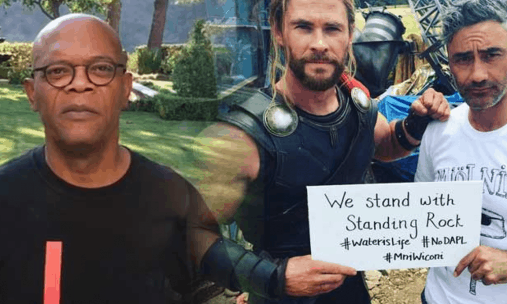 Cast of Avengers Joins Together To Support DAPL Protestors