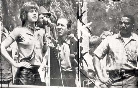Jane Fonda protesting the Vietnam War Credit: The Daily Mail
