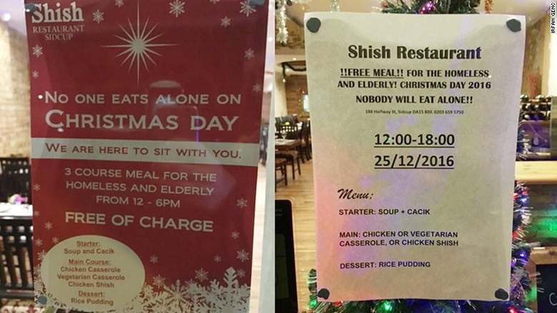 Muslim-Owned Restaurant Is Offering Free Christmas Meals To Elderly And Homeless