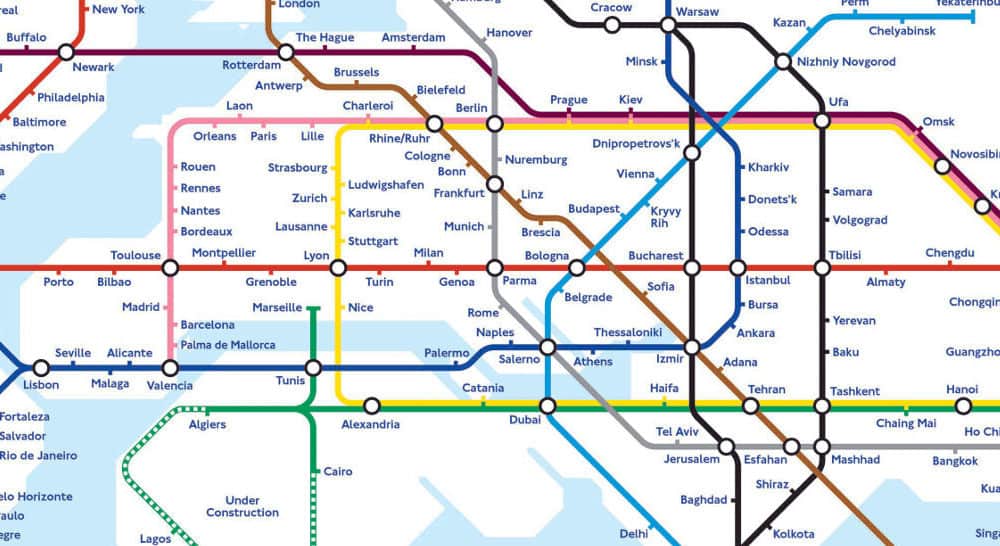 World Subway Map Shows What The Future Of Global Transport Might Look Like