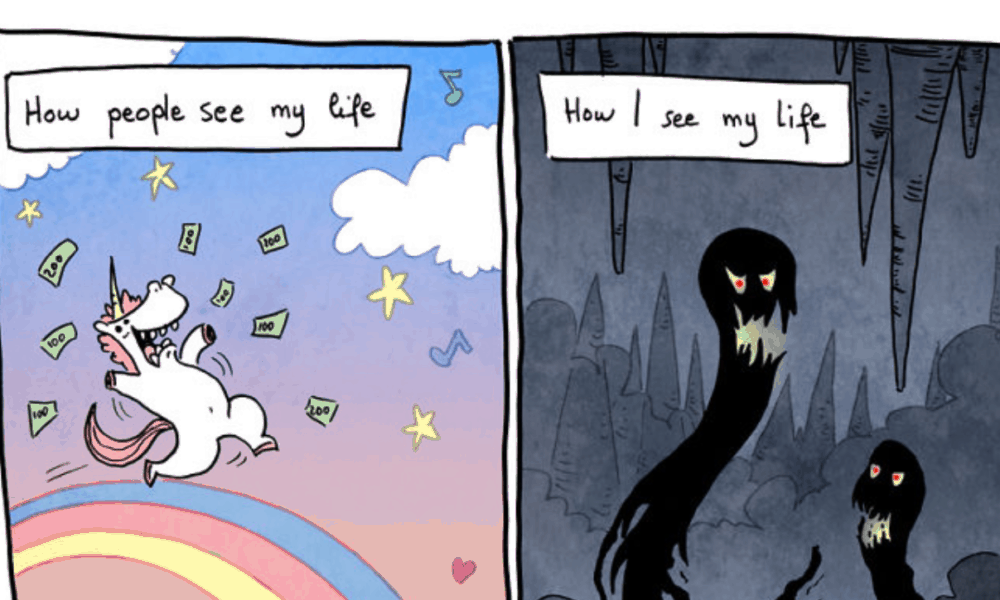 20+ Comics Perfectly Explain What The Weight Of Depression Can Feel Like