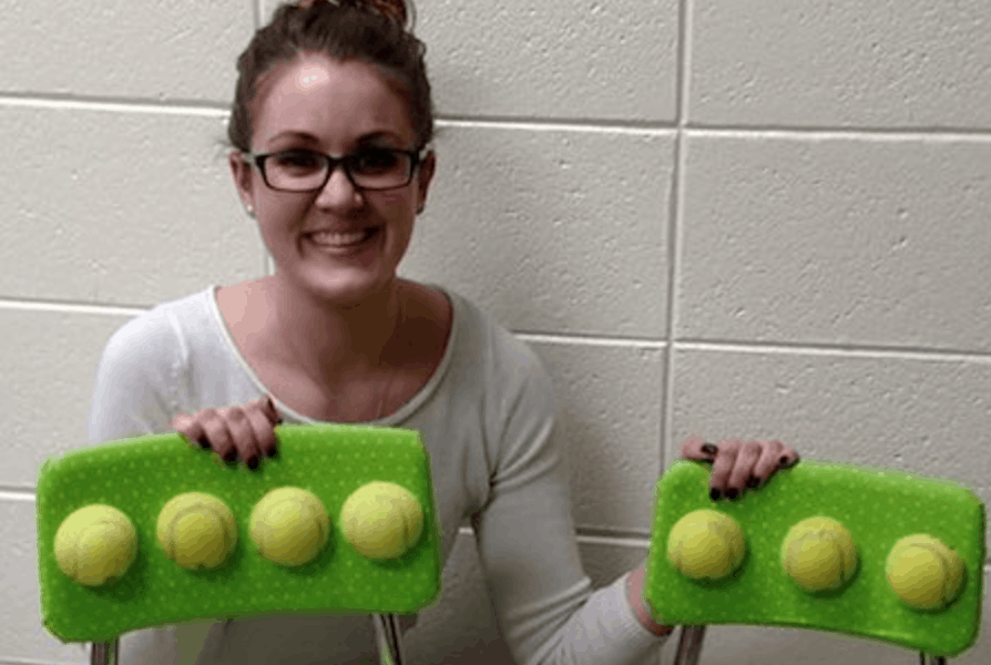 Teacher Uses Hot Glue And Tennis Balls To Create Special Chairs For Autistic Students