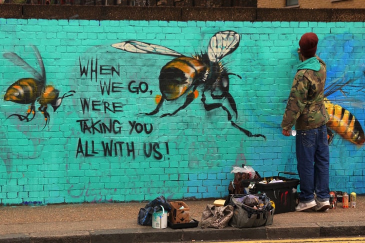 Street Artist Uses Amazing Murals To Highlight Collapse Of Bee Colonies [Photos]