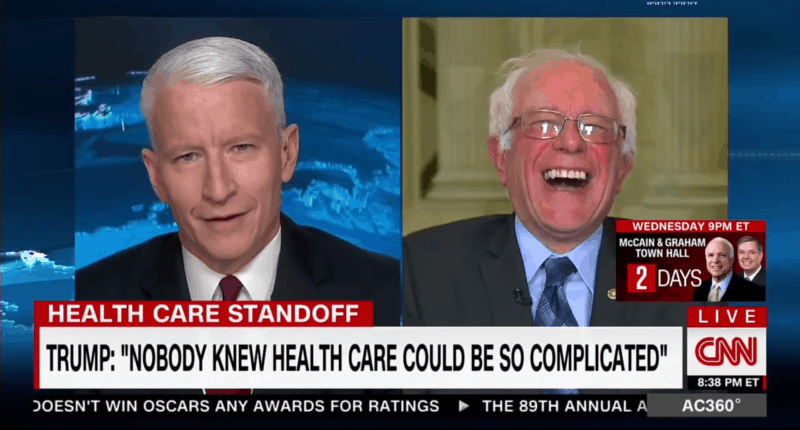 Bernie Sanders Busts A Gut Laughing At Claim That ‘Nobody Knew Health Care’ Is So Complicated