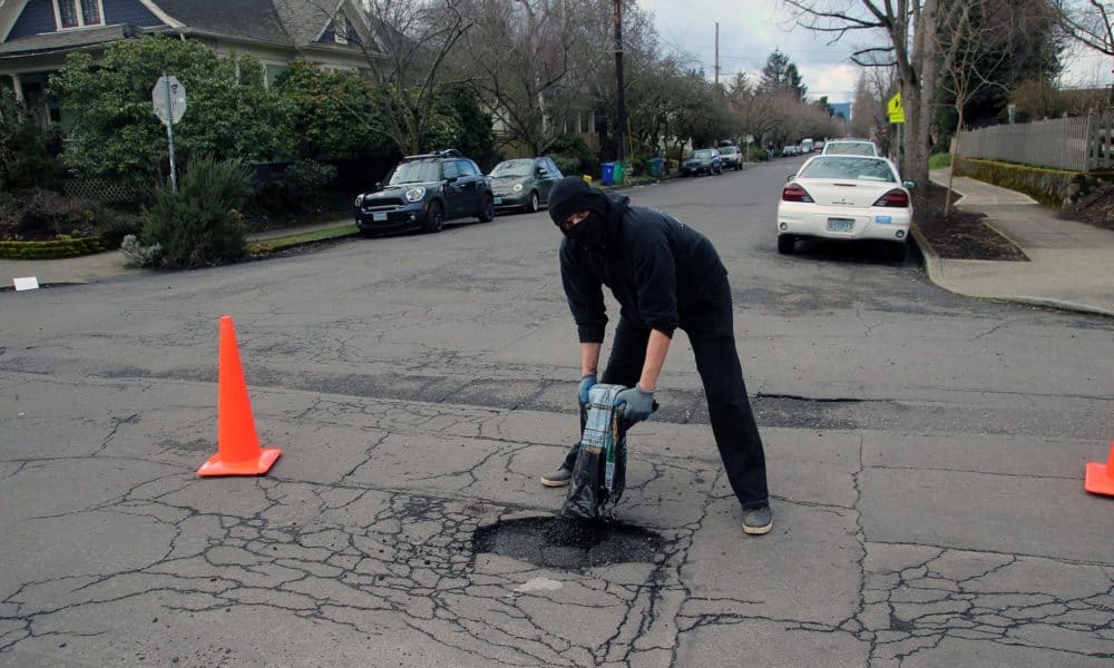 You’ll Never Guess What Unexpected Group Is Fixing Potholes In Portland
