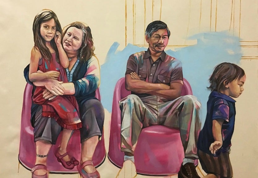 Beautiful Paintings Depict Everyday Happenings For Interracial Couples