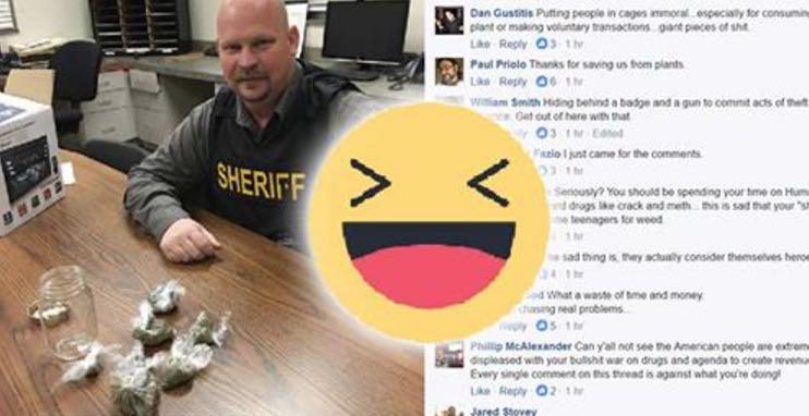 Police Brag About Tiny Pot Bust On Facebook, Then The Internet Demolished Them
