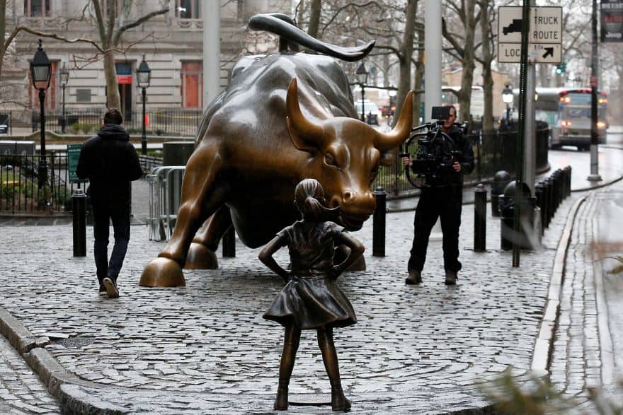 $2.5 Trillion Asset Manager Installs Statue of Fearless Girl In Front Of Wall Street Bull