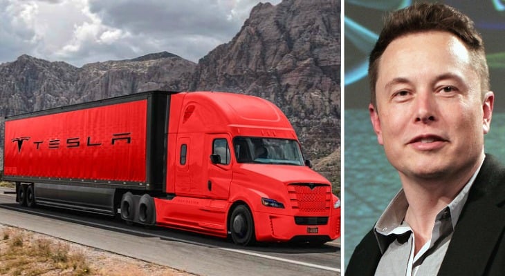 Elon Musk Announces Plans To Launch All-Electric Semi Truck In September