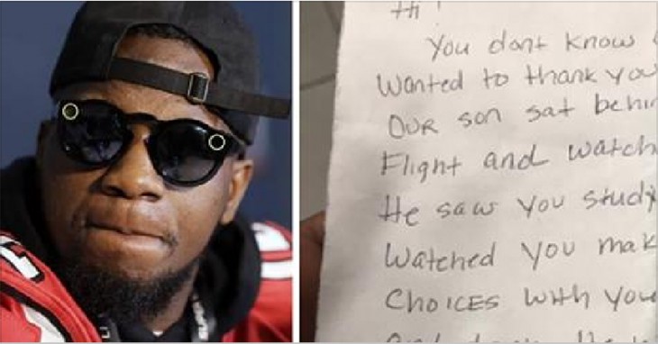 Mom Sits Behind NFL Star On Plane. End Of Flight Hands Him Note, Says ‘Read It Later’ And Walks Away