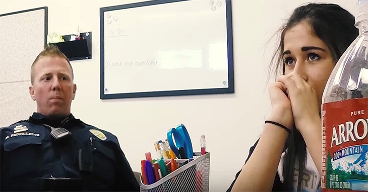 Student Cries As Principal Hands Cop Her Phone. He Quickly Realizes Something Is Off