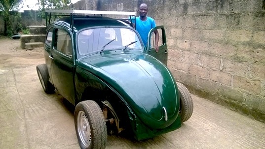 Nigerian Student Designs Wind And Solar-Powered Car From Scraps