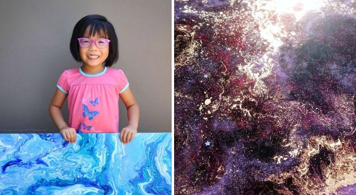This 5-Year-Old Donated $750 To Charity By Painting Galaxies