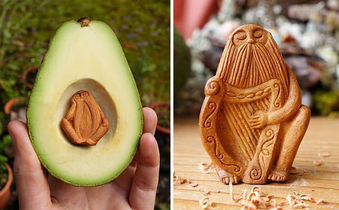 Rather Than Throw Avocado Pits Away, Artist Turns Them Into Magical Creatures
