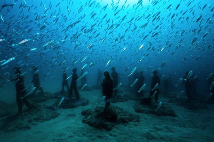 Europe’s First Underwater Museum Boosts Marine Biodiversity With Sculptures