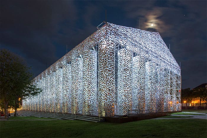 Artist Uses 100,000 Books To Create Full-Size Parthenon At Nazi Book Burning Site