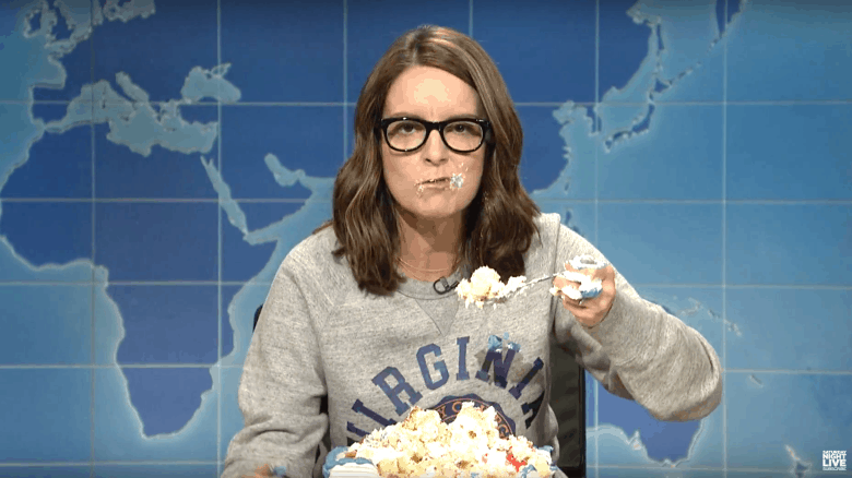 Tina Fey Destroys Trump, Nazis and Paul Ryan — All While Eating A Cake [Video]