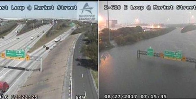 Surreal Before And After Photos Of Houston Underwater Go Viral