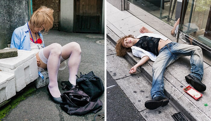 10+ Photos of Drunk Japanese People Show The Dark Side Of Alcohol