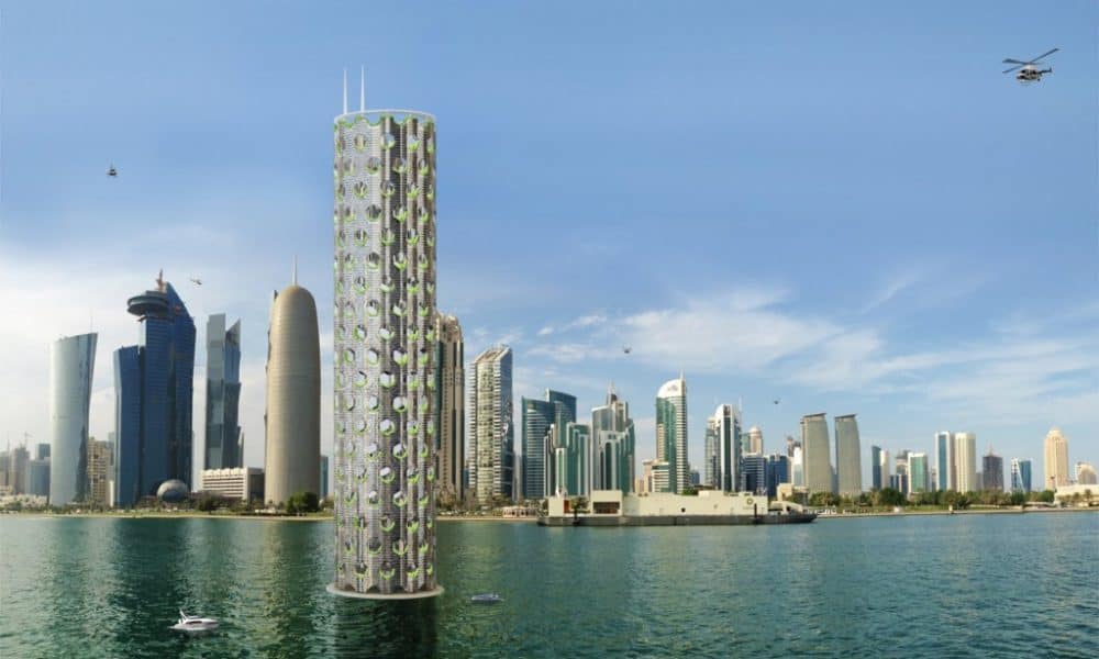 New Solar Vertical Skyscraper Design Embraces Rising Sea Levels