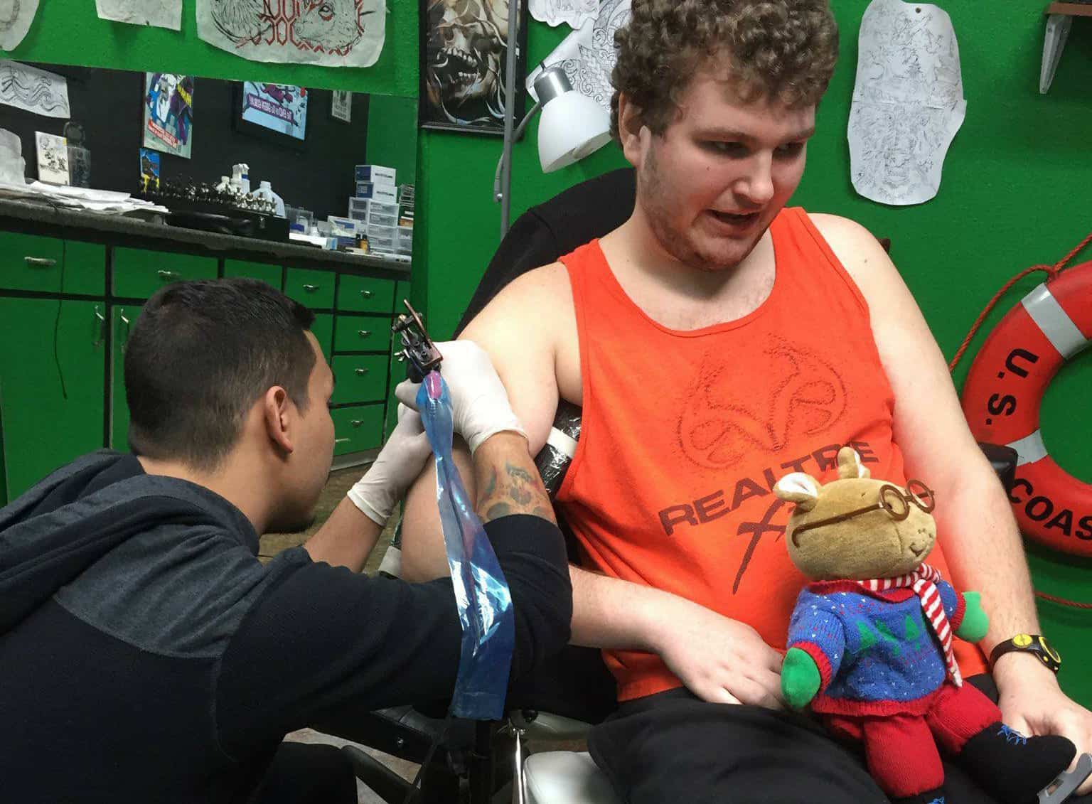 Autistic Man Finally Gets Tattoo Of His Dreams After Numerous Artists Denied His Wish
