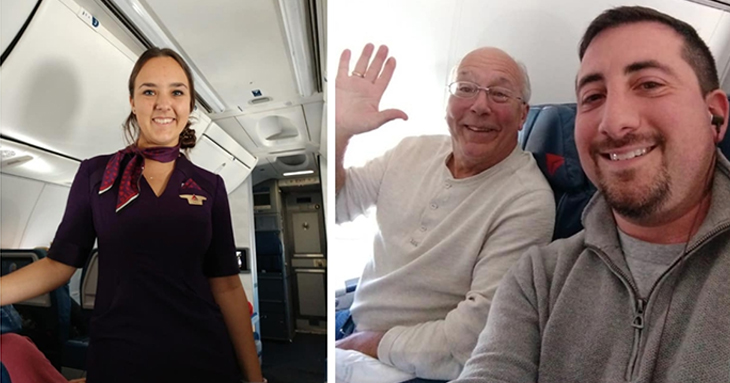 Dad Does Everything To Spend Christmas With His Flight Attendant Daughter – So He Books 6 Flights And Celebrates With Her Up In The Air