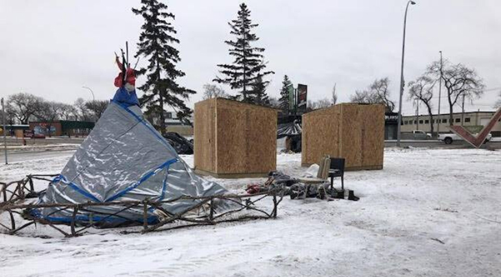 Local Police In Winnipeg, Manitoba Tear Down Homeless Shelters In The Freezing Winter Without Any Warning