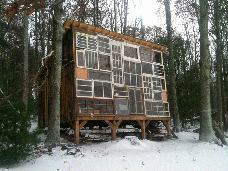 A Stunning Cabin Built By A Couple In The West Virginia Mountains Made From Recycled Windows Cost An Amazing $500 Only
