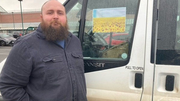Former Marine Drives 1000-Miles In Personal Minibus To Bring Toys, Blankets And Supplies For Ukrainian Refugees