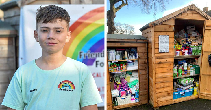 Philanthropic Boy Starts Food Bank In His Garden Shed Using Money He Got For His Birthday