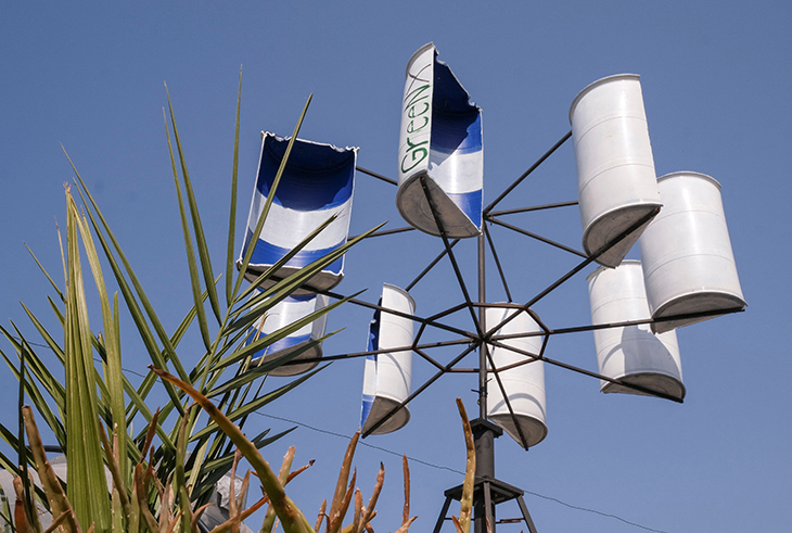 Man Builds His Own Wind Turbine Using Recycled Plastic